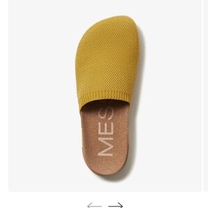 MESH Knit Slide Slipper in Mustard Yellow